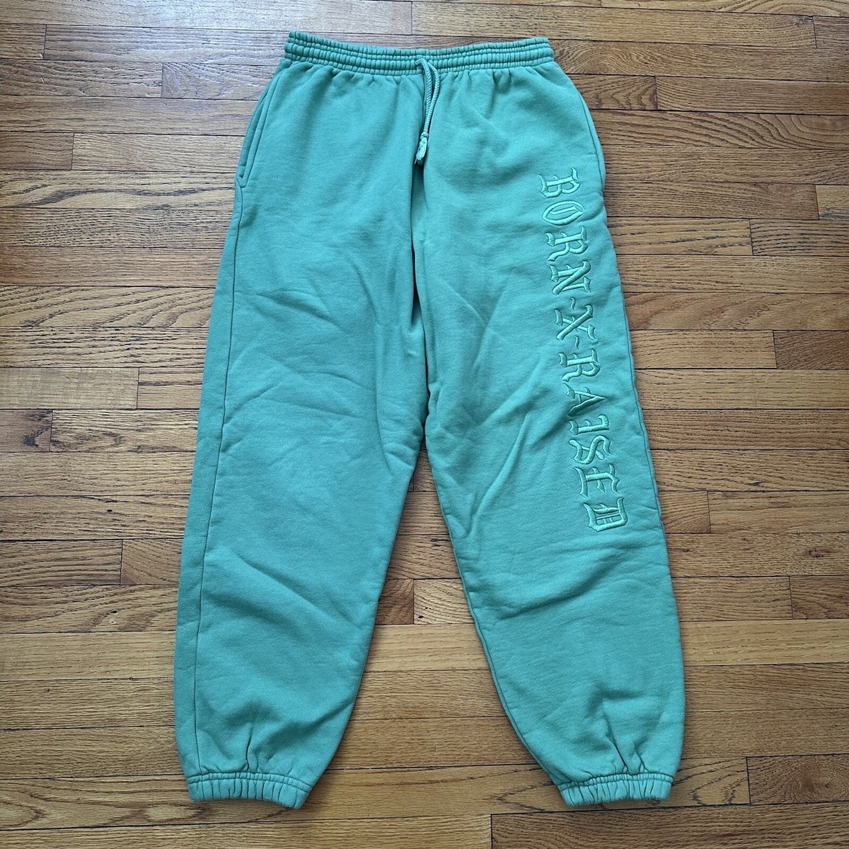 Born x Raised Green Tonal Old English Sweatpants Medium Men