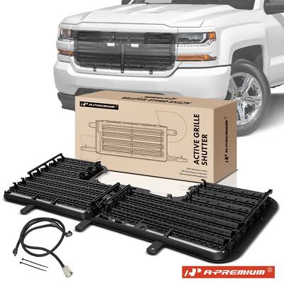 A-Premium Active Grille Shutter Assy w/Motor for Chevy Silverado GMC Sierra 1500
