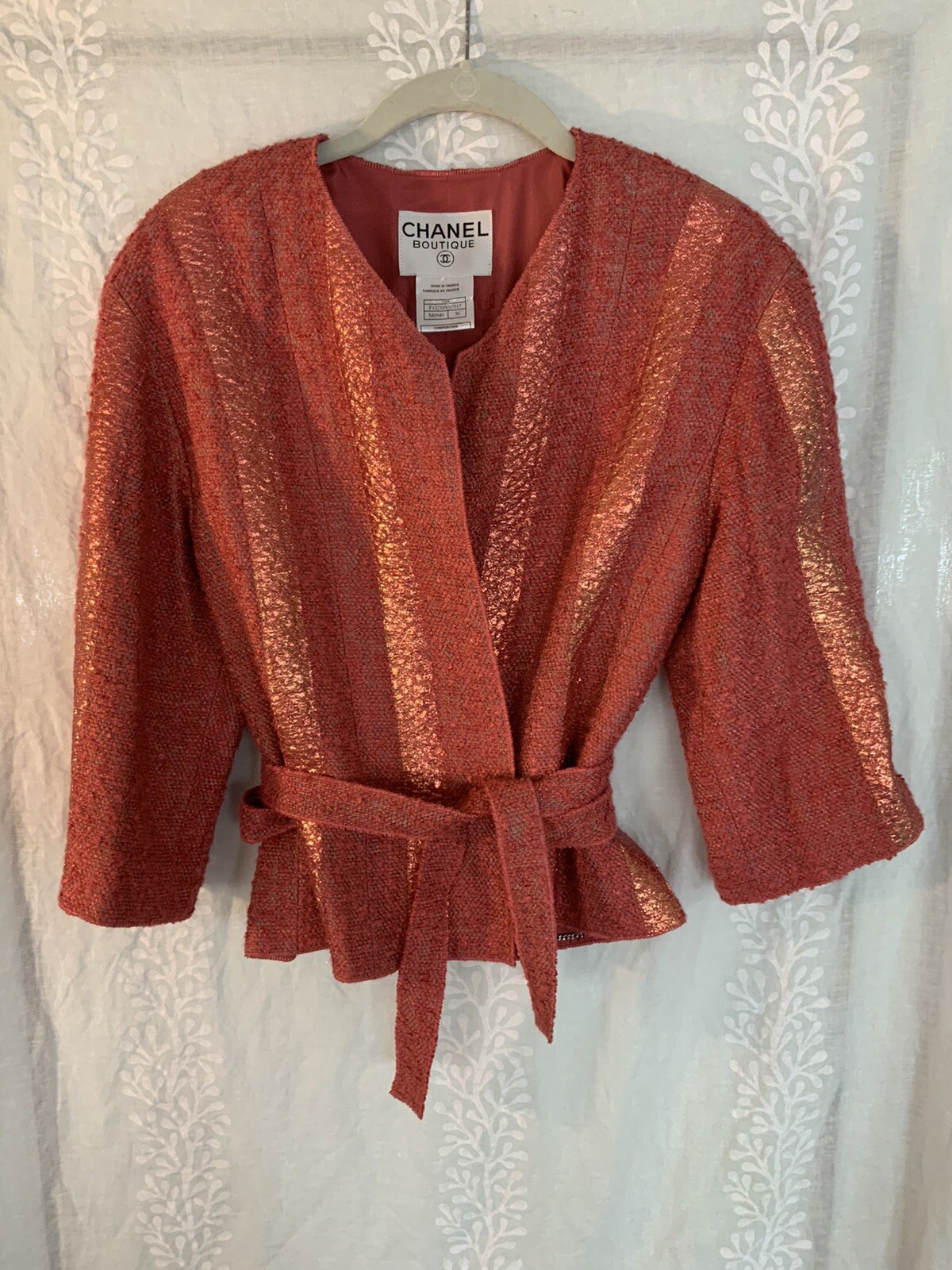 Authentic Chanel Jacket Iridescent Striping 99P 38 - image 6