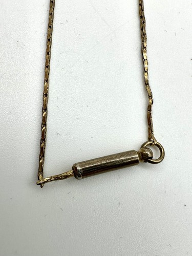 Gray Druzy Agate Crystal Slice Pendant Gold Tone Vintage - Picture 4 of 9