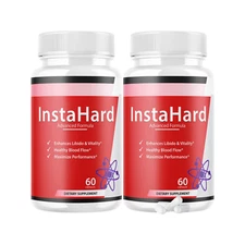 2-Pack InstaHard Capsules Extra Strength Insta Hard Supplement- 120 Capsules