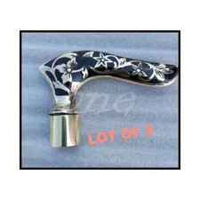 Lot of 5 New Victorian Solid Brass Designer Head Handle For Walking Stick Cane