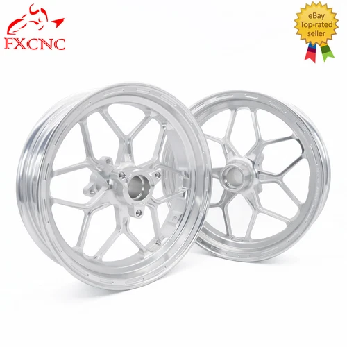 For Honda Monkey Z125 CNC Motorcycle Front & Rear Wheel Silver 13inch Aluminum