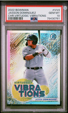 2022 BOWMAN CHROME VIRTUOSIC VIBRATIONS VV4 JASSON DOMINGUEZ PSA 10 YANKEES
