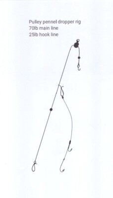 4 X Meeresangeln Pennel Dropper Circle 3/0 Haken