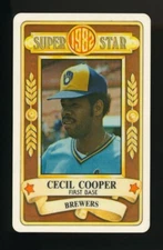 1982 Perma Graphics Super Star Credit Card Cecil Cooper Milwaukee Brewers