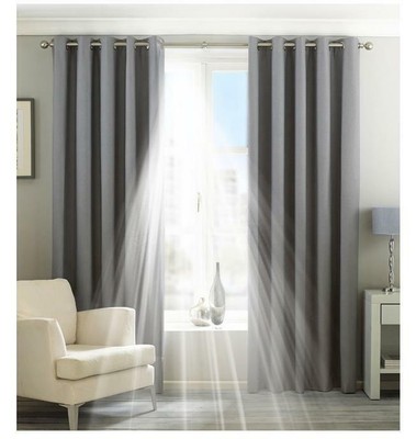 Riva Home Eclipse Ösen Verdunkelung Thermo Vorhänge Grau B117 x T137 cm