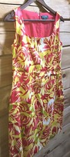 LAUREN RALPH LAUREN Size 12 Tropical Square Neck Sleeveless Dress Floral