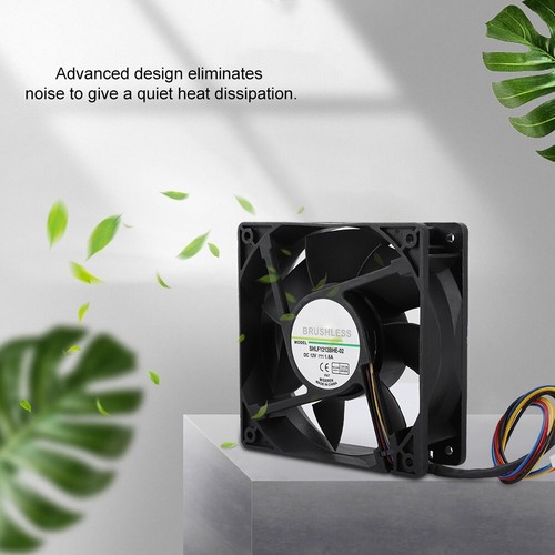 SHLF1212BHE-02 DC12V 1.6A 12CM Temperature Control PWM Cooling Fan Cooler BGS - Afbeelding 5 van 7