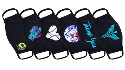 100 Custom Face Masks for Businesses Add your logo or Words! Printed in USA