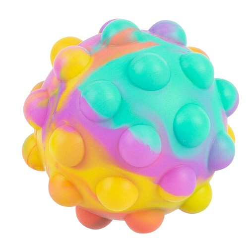 Popit Bubble Cube Rainbow Ball Squeeze 3D Elastic Ball Fidget Toys Stress ReliKU - Picture 11 of 22