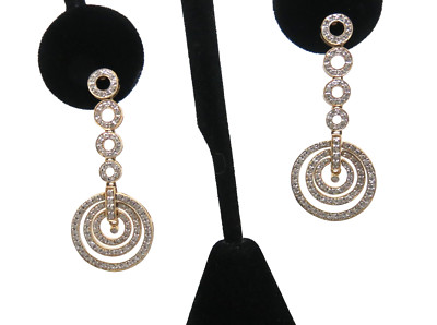 14 Karat Diamant Ohrringe Gelbgold Piercing Posten 6,5 Gramm kreisförmig baumelt schön!