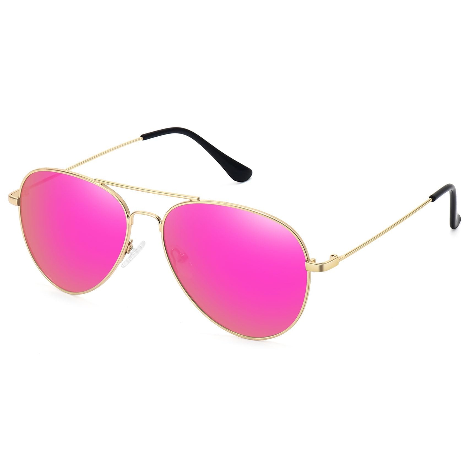 Classic Golden Frame Purple Polarized Aviator Sunglasses for Women and Men