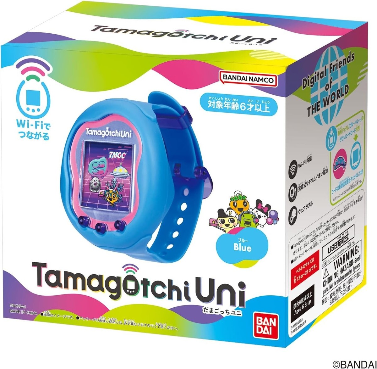 BANDAI Tamagotchi Uni Blue Wifi Tamaverse Handheld Game