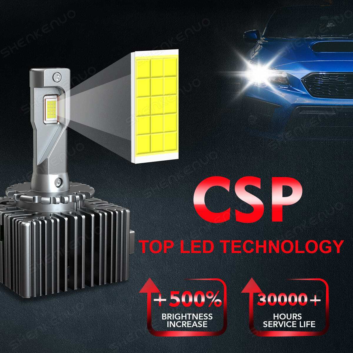 New For Maserati Ghibli 2014-2018 Pair D3S LED Headlight Bulbs High/Low Beam