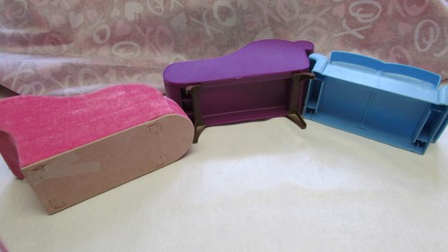 Vintage Barbie Doll Furniture Couch Chair Bathtub Sink Bike Shopping Cart 22 pc - Picture 14 of 24