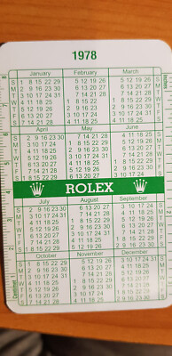Rolex Calendar 1978/1979 green model in good condition