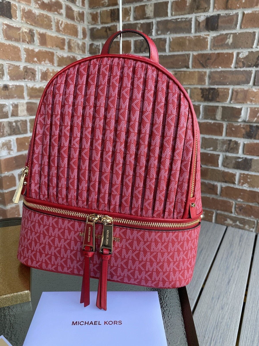 NWT Michael Kors Signature Rhea Zip Medium Backpack Bag  display picture 3