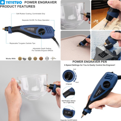 PROFESIONAL erramienta Grabado Punta Carburo Tungsteno Madera Metal Vidrio