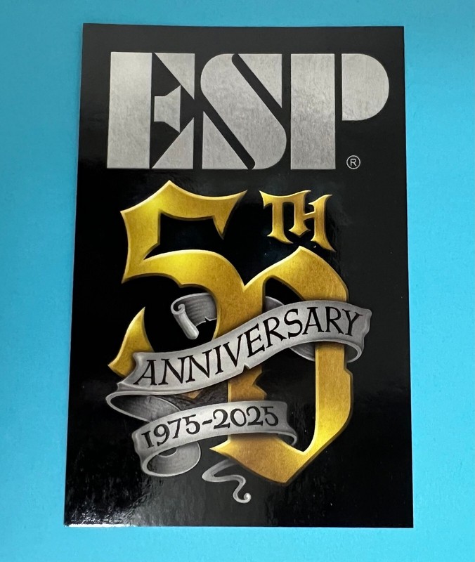 ESP GUITAR BASS 50TH DECAL STICKER CASE RACK BUMPER STICKER NEW RARE COLLECTIBLE