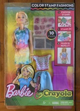 barbie crayola color stamp