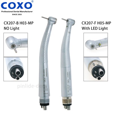 COXO Dental High Speed Turbine Handpiece Super Mini Head LED E Generator 4 Hole