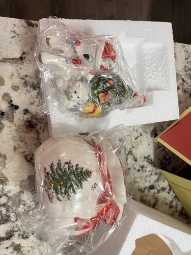 New In Box Spode Christmas Tree Rudolph the Red-Nosed Reindeer Candy Bowl - Picture 6 of 8