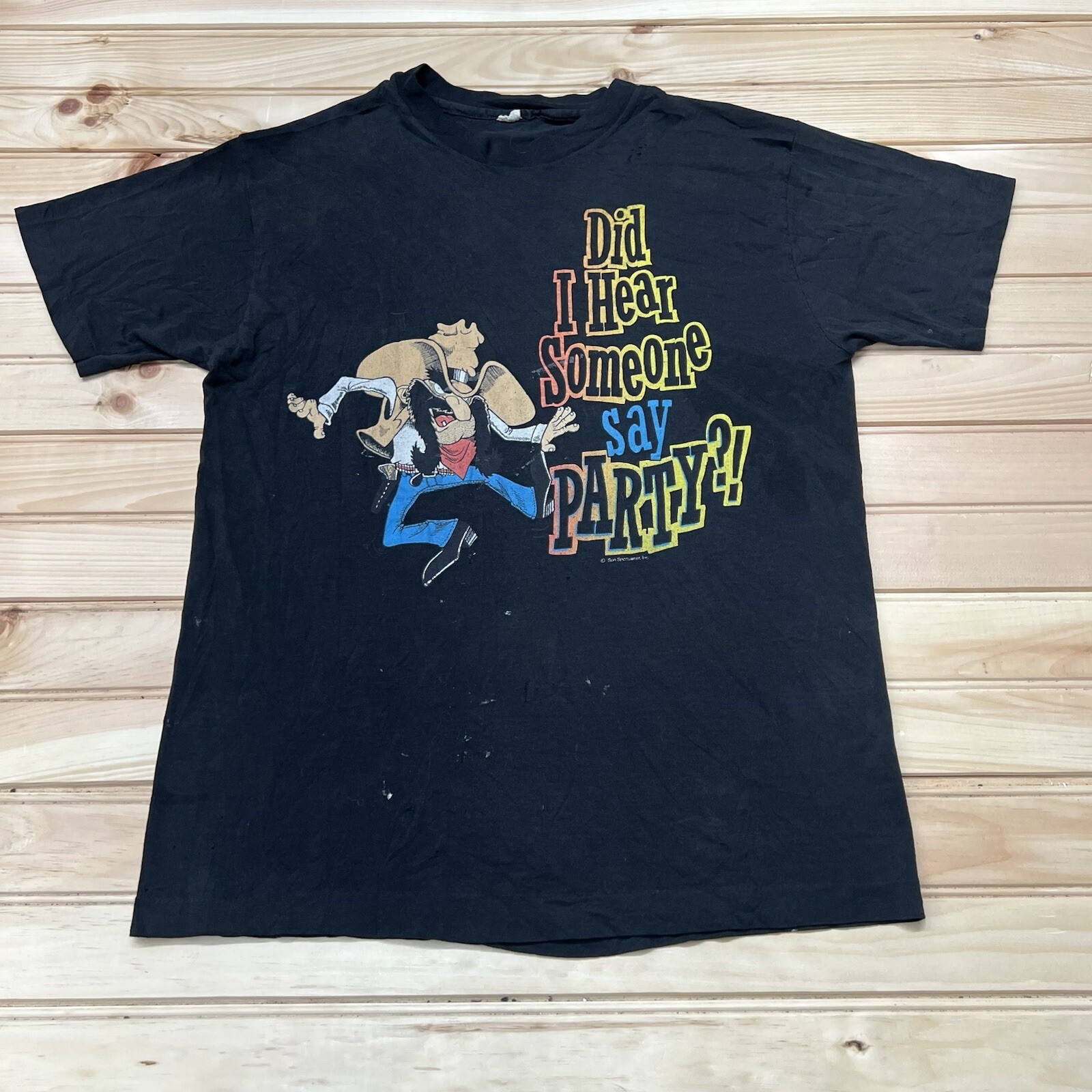 Vintage 80s Paper This Western Beer Cartoon Art Shirt Size Large