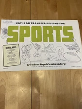 Tri Chem Liquid Embroidery Sports  Hot Iron On Transfer Book 0671 Retro
