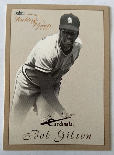BOB GIBSON, 2003 FLEER ROOKIES AND GREATS #62, CARDINALS