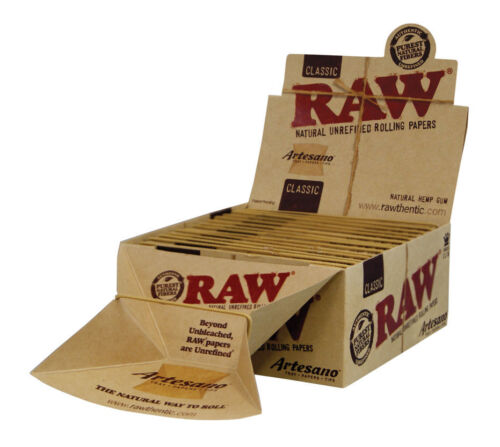 3 cajas (45x) RAW Artesano Classic King Size Papers + puntas + bandeja integrada NUEVO - Imagen 1 de 1