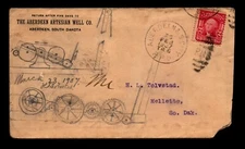 1907 Aberdeen SC Artesian Well Cnr Card / Front Graphics / Letter - L14823