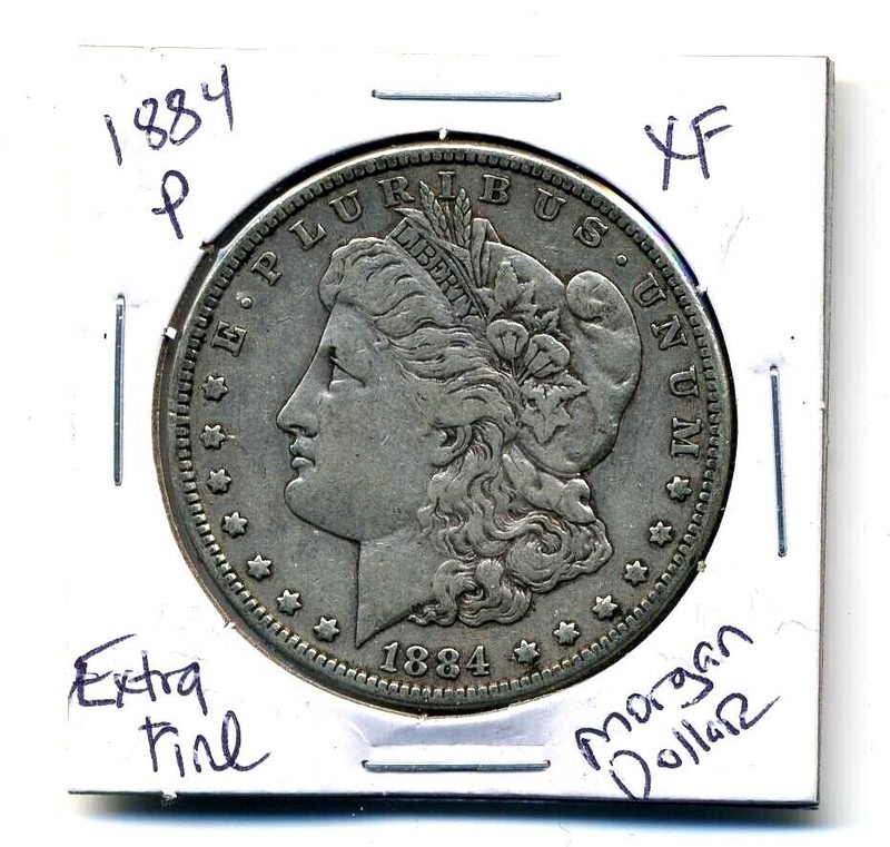 1884 P XF Morgan Dollar 100 Cent EXTRA FINE 90% NICE U.S Silver US$1 Coin #8351
