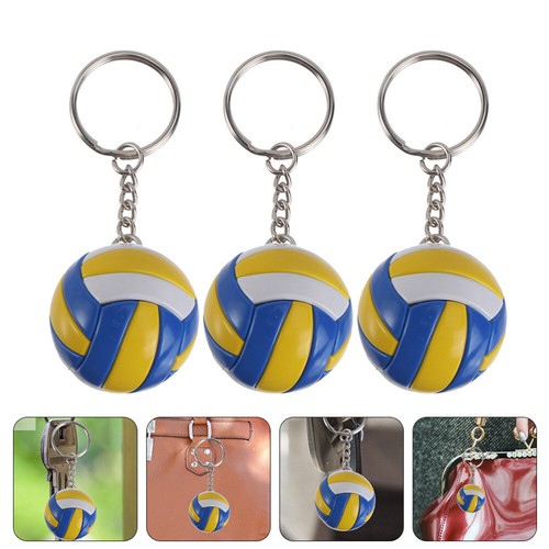 3 Pcs Simulated Volleyball Keychain Bag Accessories Volleyaball Cute Charm - Picture 7 of 12