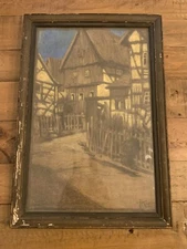 Mid 20th Century Beautiful Impressionism Signed Watercolor Painting 10.5”x15.5”