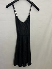 Windsor Black Sparkle Skater Dress Size Medium 