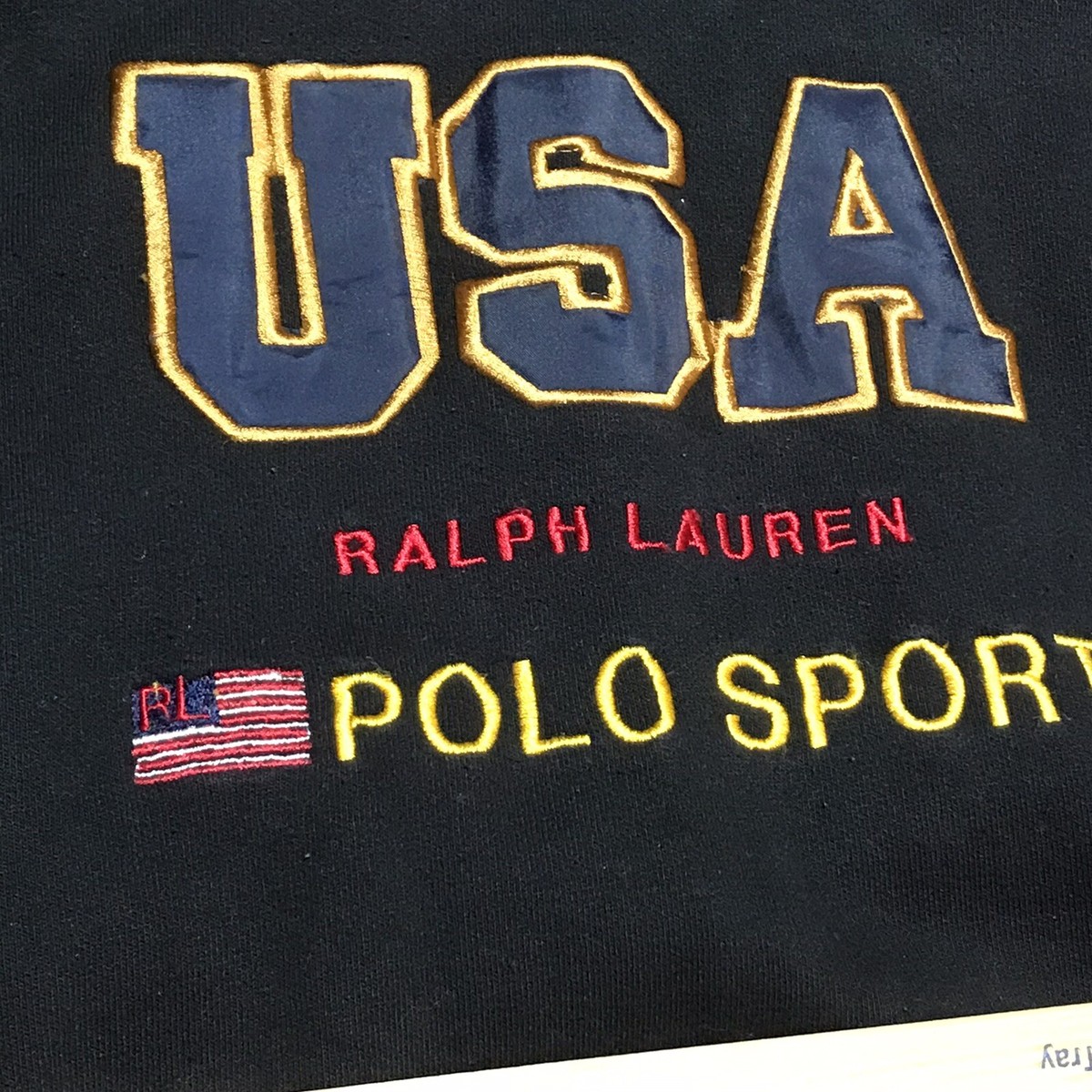 vtg 90s Ralph Lauren POLO SPORT spell out Hoodie Sweatshirt