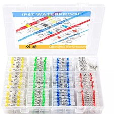 400PCS Solder Seal Sleeve Heat Shrink Butt Wire Connectors Terminals Waterproof