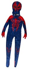 Spider Man Kids Large Costume 2 Piece Bodysuit Mask Superhero Marvel New Zip