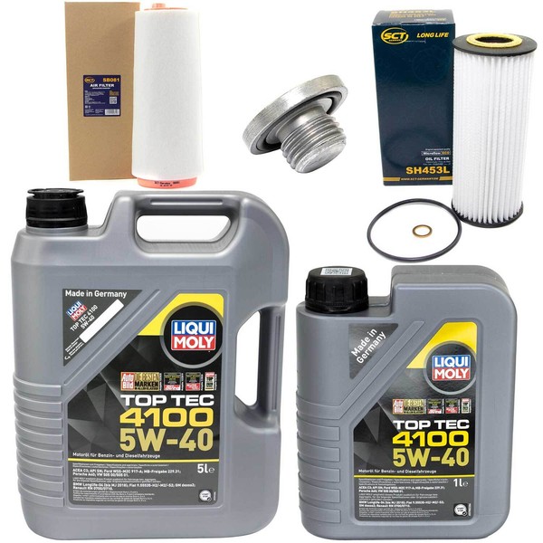 MotoröL Filter Set 5W-40 6 Liter + ÖLablassschraube FüR BMW 3Er 318D 320D E46-image