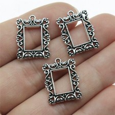 4pcs 20x15mm Photo Frame Charms Rectangle Bracelets Charm Pendant Jewelry Making
