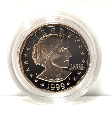 1999 Susan B. Anthony Proof Dollar in Original Box Ungraded