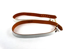 Jay-Pee 1.75" Top Grain White Leather Parade Belts (sz 40 & 42)