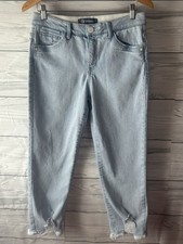 Democracy Size 6 Ab Technology Raw Hem Jean Capris Distressed j283