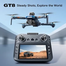 HD Dual Camera obstacle avoidance screen aerial photography Drone  3 Batteries