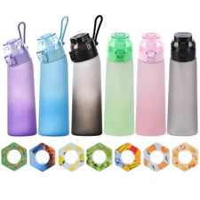 650ML Scent Flavored Water Bottle Leak-Proof with 7 Flavor Pods Air Water Up Bot