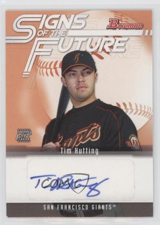 2005 Bowman Signs of the Future Tim Hutting #SOF-TH Auto 7ut
