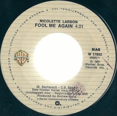 Nicolette Larson - Fool Me Again / Arthur's Theme