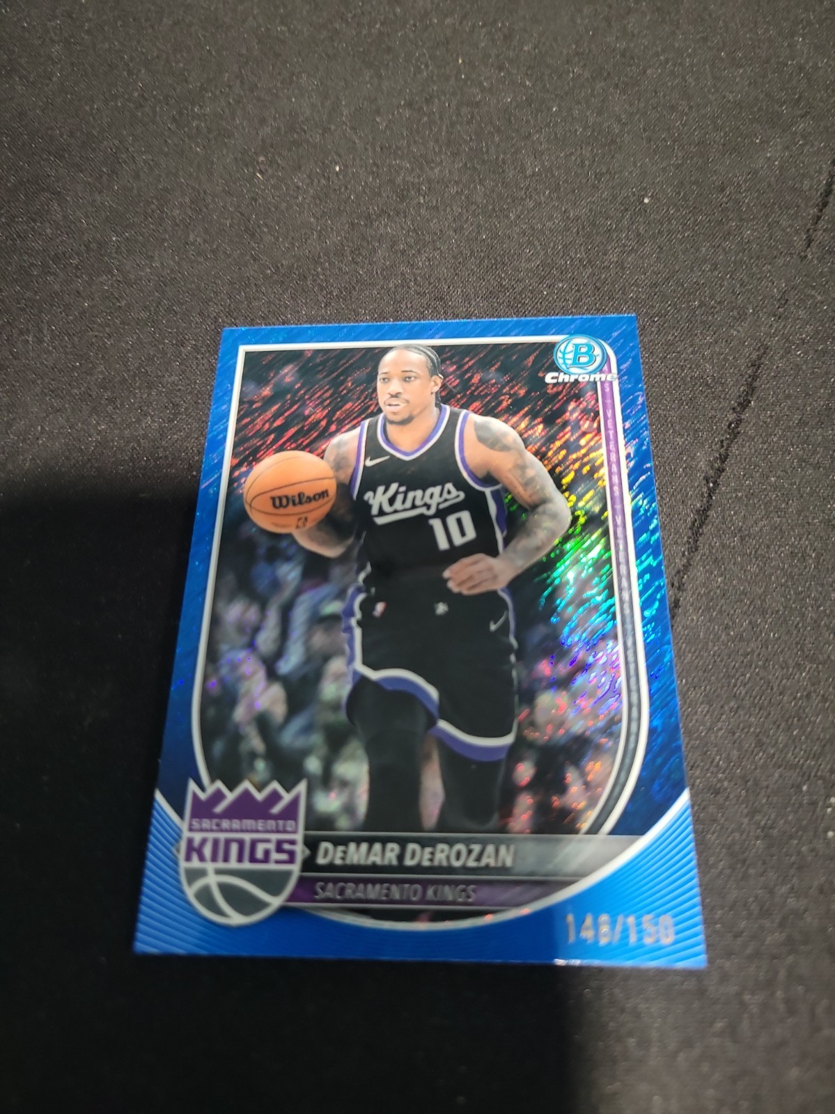 2025-26 Bowman Chrome DeMar DeRozan Blue Shimmer Refractor /150 Sacramento Kings