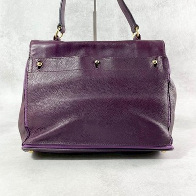 YSL Saint Laurent Muse Two Shoulder Bag Leather Purple Used